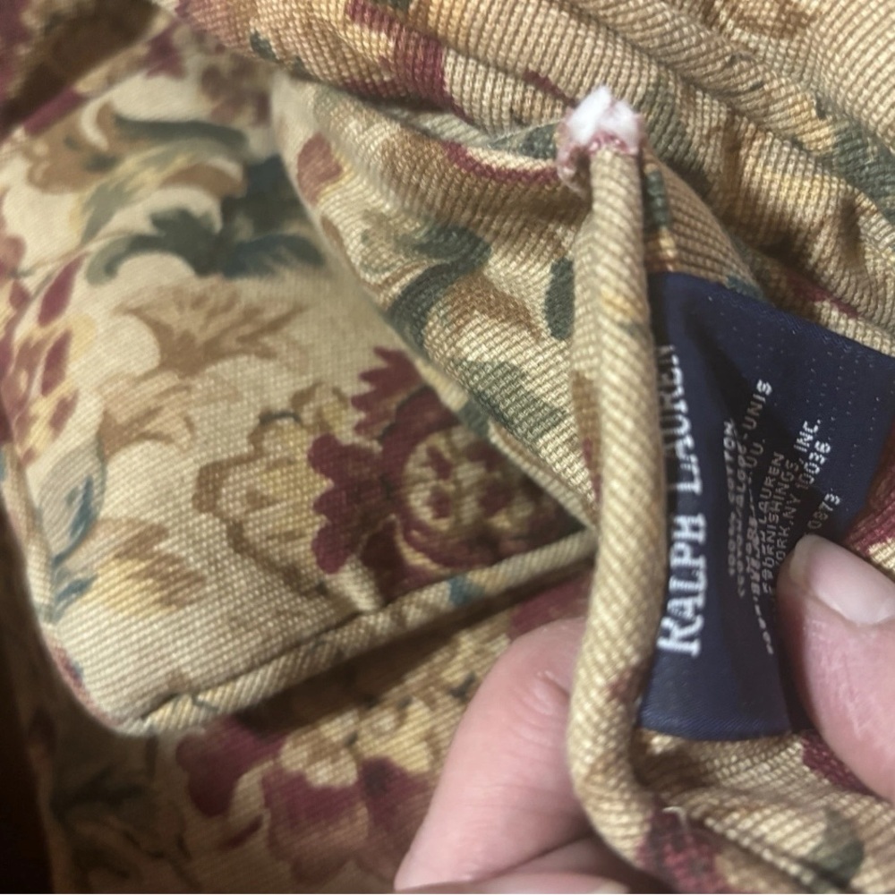 RALPH Lauren Highgate Woods FULL QUEEN COMFORTER Vtg FLORAL Neutral Rare - Picture 7 of 7